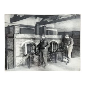 Home 2 Associated Press Photograph of American Soldiers Inspecting the Crematorium Ovens at Dachau Concentration Camp, 1945 - Issued for the Fortieth Anniversary of VE Day - 1985