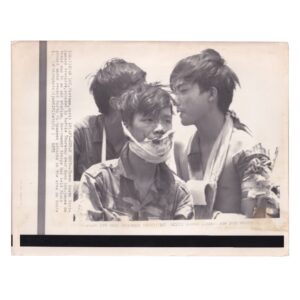 Home 3 Human Cost - Wounded South Vietnamese Soldiers near Xuân Lộc - Original Associated Press Wirephoto - 18 April 1975