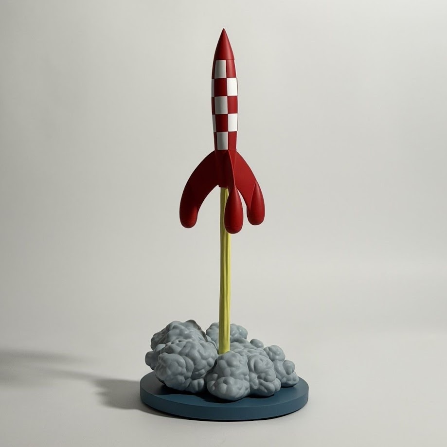 Tintin Moon Rocket Launch - 46405 - Fusée au Décollage - Collection Icônes Resin Sculpture - Limited Edition - 2018 3 Tintin Moon Rocket Launch - 46405 - Fusée au Décollage - Collection Icônes Resin Sculpture - Limited Edition - 2018