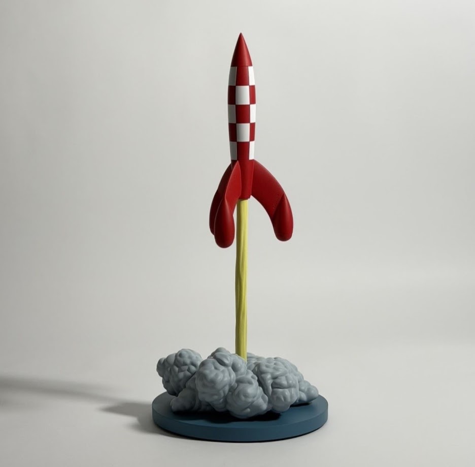 Tintin Moon Rocket Launch - 46405 - Fusée au Décollage - Collection Icônes Resin Sculpture - Limited Edition - 2018 4 Tintin Moon Rocket Launch - 46405 - Fusée au Décollage - Collection Icônes Resin Sculpture - Limited Edition - 2018