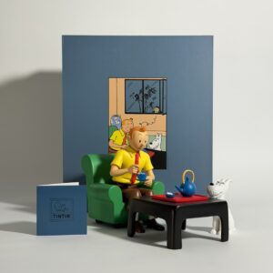 Home 1 Tintin Taking Tea - 47002 - Tintin prenant le thé - Tintinimaginatio - Limited Edition Resin Sculpture - 2023