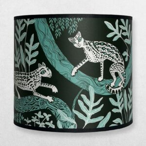 Lush Designs - Lampshade For Lamp Base - Ocelot - Green and Turquoise
