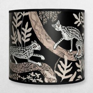 Lush Designs - Lampshade For Lamp Base - Ocelot - Black and Pink