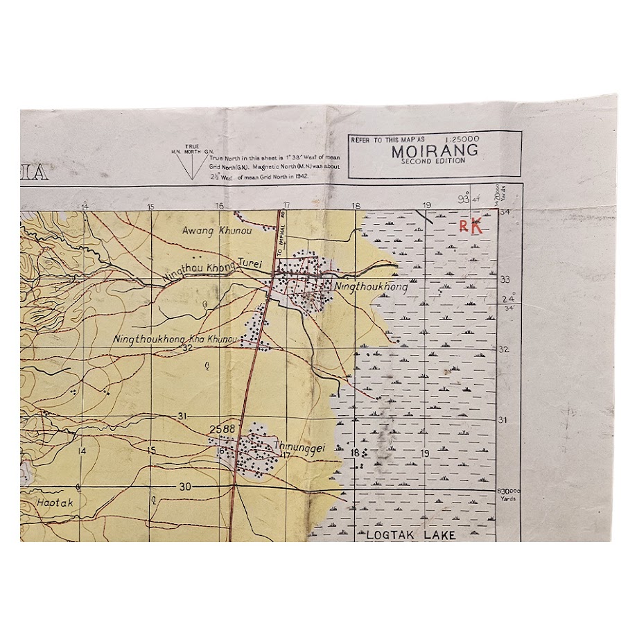 Moirang, Manipur - Restricted British Fourteenth Army Battle Map - Road to Imphal - June 1944 - Second Edition 5 Moirang, Manipur - Restricted British Fourteenth Army Battle Map - Road to Imphal - June 1944 - Second Edition