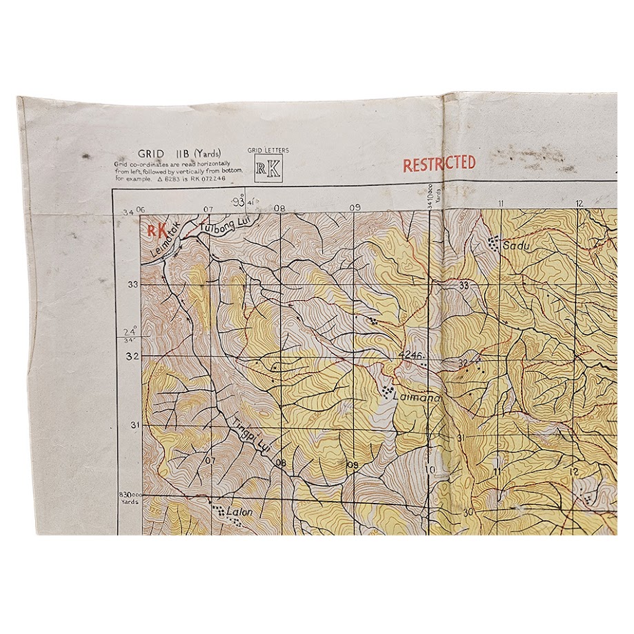 Moirang, Manipur - Restricted British Fourteenth Army Battle Map - Road to Imphal - June 1944 - Second Edition 6 Moirang, Manipur - Restricted British Fourteenth Army Battle Map - Road to Imphal - June 1944 - Second Edition