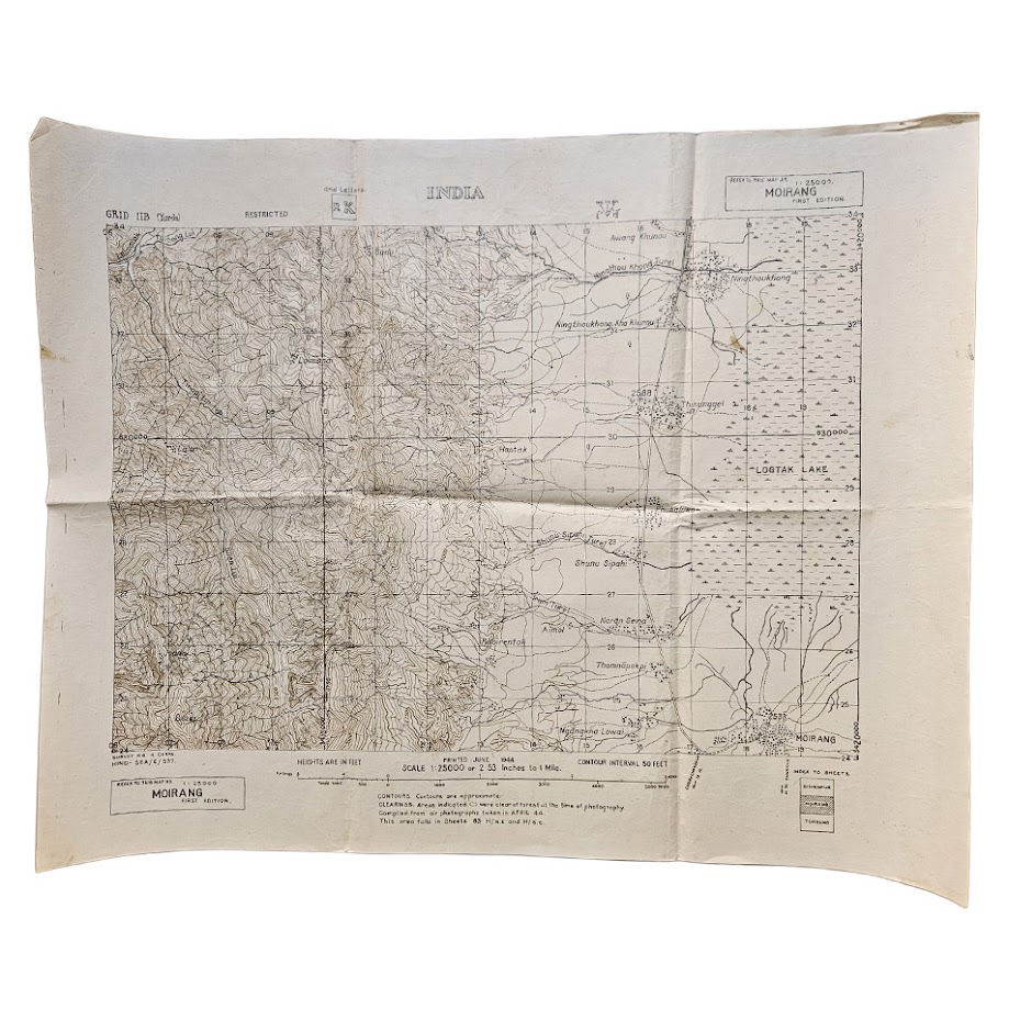Moirang, Manipur - Restricted IV Corps Battle Map - Road to Imphal - June 1944 - First Edition 1 Moirang, Manipur - Restricted IV Corps Battle Map - Road to Imphal - June 1944 - First Edition