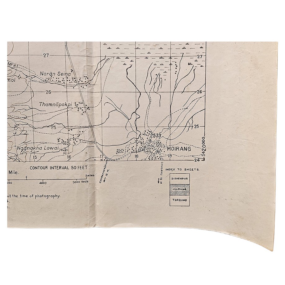 Moirang, Manipur - Restricted IV Corps Battle Map - Road to Imphal - June 1944 - First Edition 3 Moirang, Manipur - Restricted IV Corps Battle Map - Road to Imphal - June 1944 - First Edition