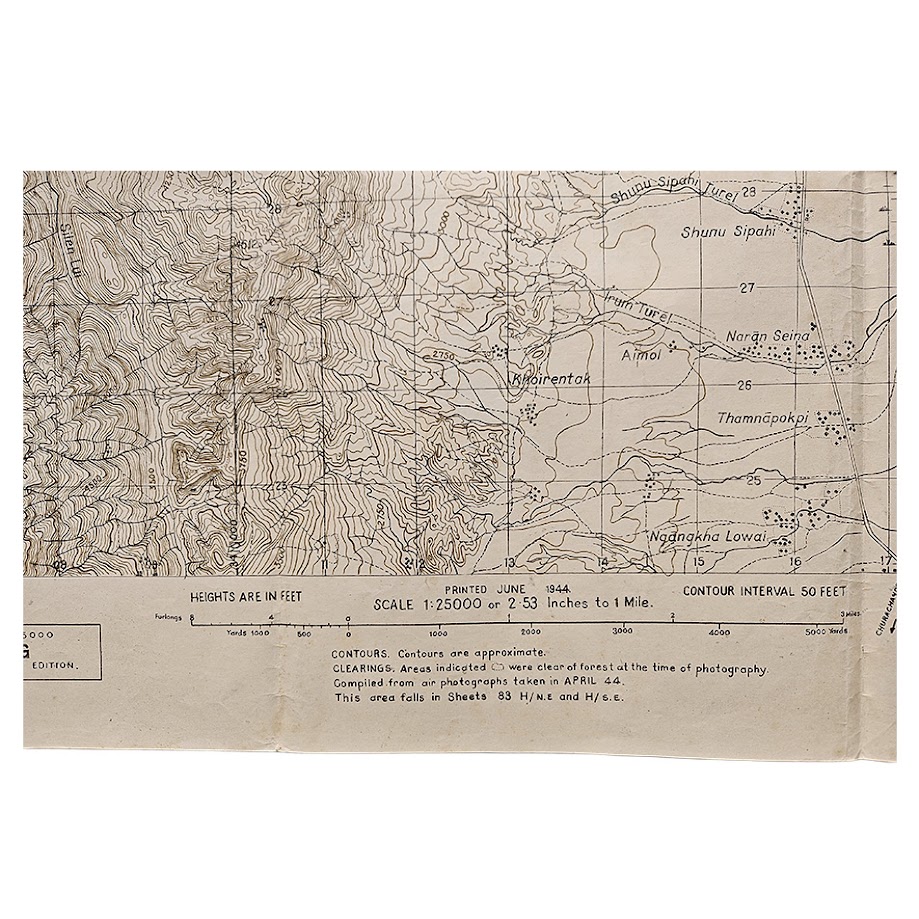 Moirang, Manipur - Restricted IV Corps Battle Map - Road to Imphal - June 1944 - First Edition 4 Moirang, Manipur - Restricted IV Corps Battle Map - Road to Imphal - June 1944 - First Edition