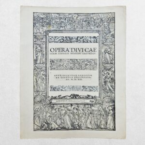 Home 5 ST CYPRIAN - ERASMUS & JOHANN FROBEN - AMBROSIUS HOLBEIN TEUTOBURG FOREST & MAJOR WOODCUT SUITE - BASEL, 1521