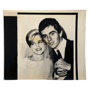Sue Lyon and Hampton Fancher - Original Wedding Wire Photograph - Lolita / Blade Runner Association - 1963