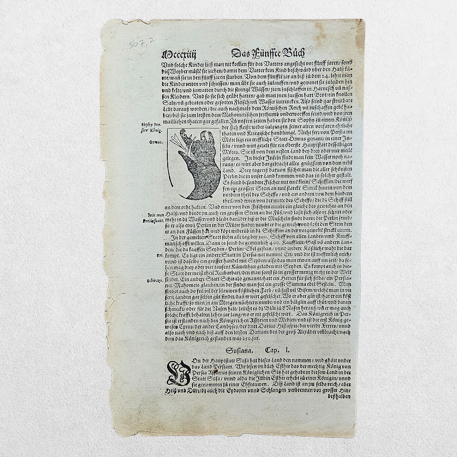 Sebastian Münster - Cosmographia - Greece, Constantinople, Ottoman Sultans and Egypt - Nine Original Illustrated Leaves - Basel, 1588 16 Sebastian Münster - Cosmographia - Greece, Constantinople, Ottoman Sultans and Egypt - Nine Original Illustrated Leaves - Basel, 1588