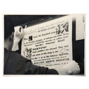 Marijuana Warning in a South Shields Club - Original Press Photograph - 1967 - British Drug & Counterculture History