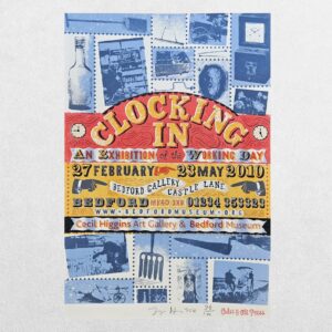 Jonny Hannah – Clocking In: An Exhibition of the Working Day – Signed Limited-Edition Screenprint 96/100 – The Higgins Bedford – 2010
