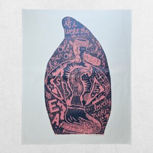 Jonny Hannah – If I Was the Old Man of the Sea – Signed Limited Edition Woodcut 4/50 – Cakes & Ale Press – 2012