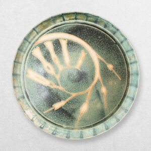 Home 2 Hannah Arnup for Ballymorris Pottery – Large Green Sgraffito Stoneware Bowl