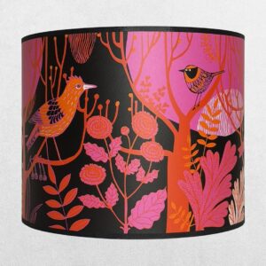 Lush Designs - Lampshade For Pendant - Dawn Chorus - Pink - Large