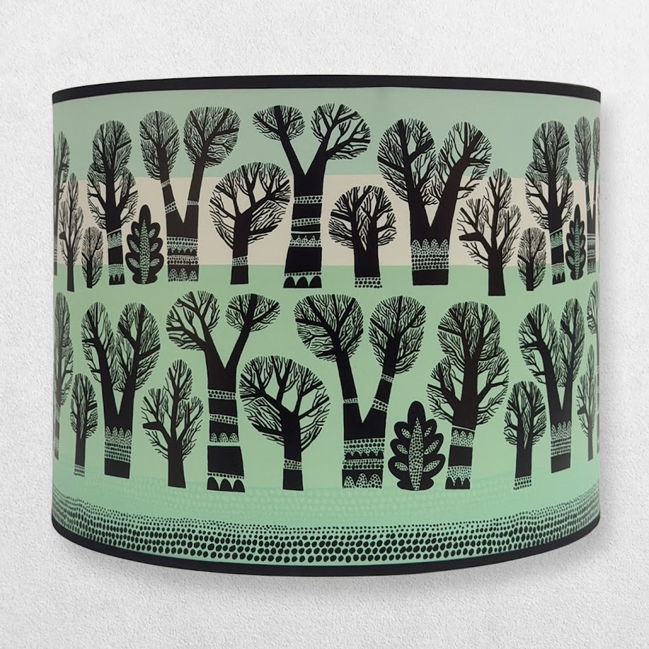 Lush Designs - Lampshade For Pendant - Trees – Turquoise 1 Lush Designs - Lampshade For Pendant - Trees – Turquoise
