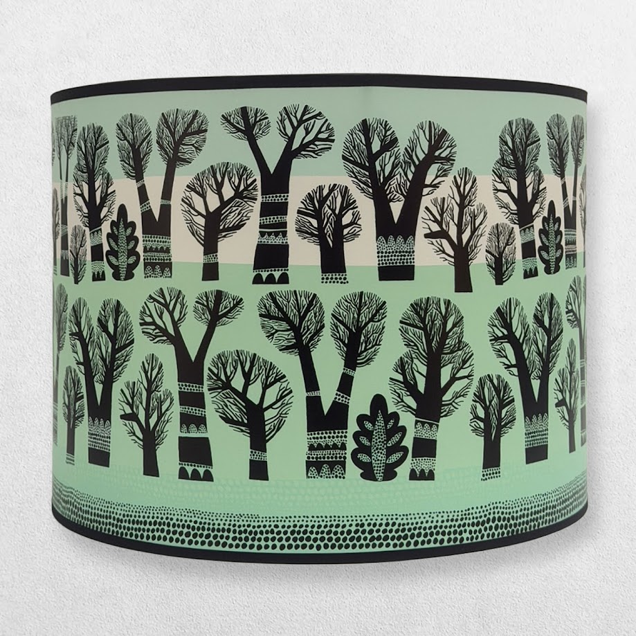 Lush Designs - Lampshade For Pendant - Trees – Turquoise 2 Lush Designs - Lampshade For Pendant - Trees – Turquoise
