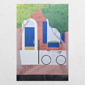 Home 2 Eleanor Grosch – City Bikes - Rittenhouse – Digital Print – Philadelphia Cycling Art