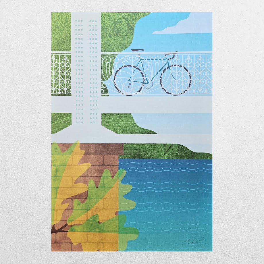 Eleanor Grosch – City Bikes - Fairmount Park – Signed Digital Print – Cycling Art 1 Eleanor Grosch – City Bikes - Fairmount Park – Signed Digital Print – Cycling Art