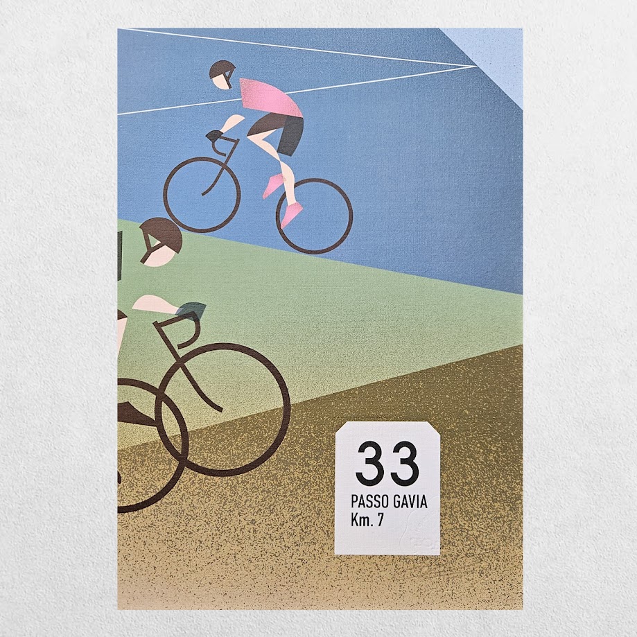 Eleanor Grosch – Bikes - Passo Gavia – Signed Digital Print – Cycling Art 2 Eleanor Grosch – Bikes - Passo Gavia – Signed Digital Print – Cycling Art