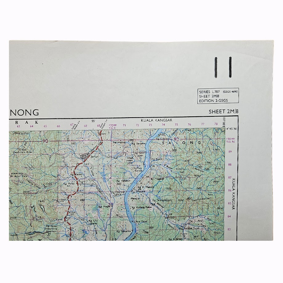 Malaya – Manong, Perak – Series L707 (GSGS 4690), Sheet 2M/8 – Malayan Emergency Map – 1957 4 Malaya – Manong, Perak – Series L707 (GSGS 4690), Sheet 2M/8 – Malayan Emergency Map – 1957