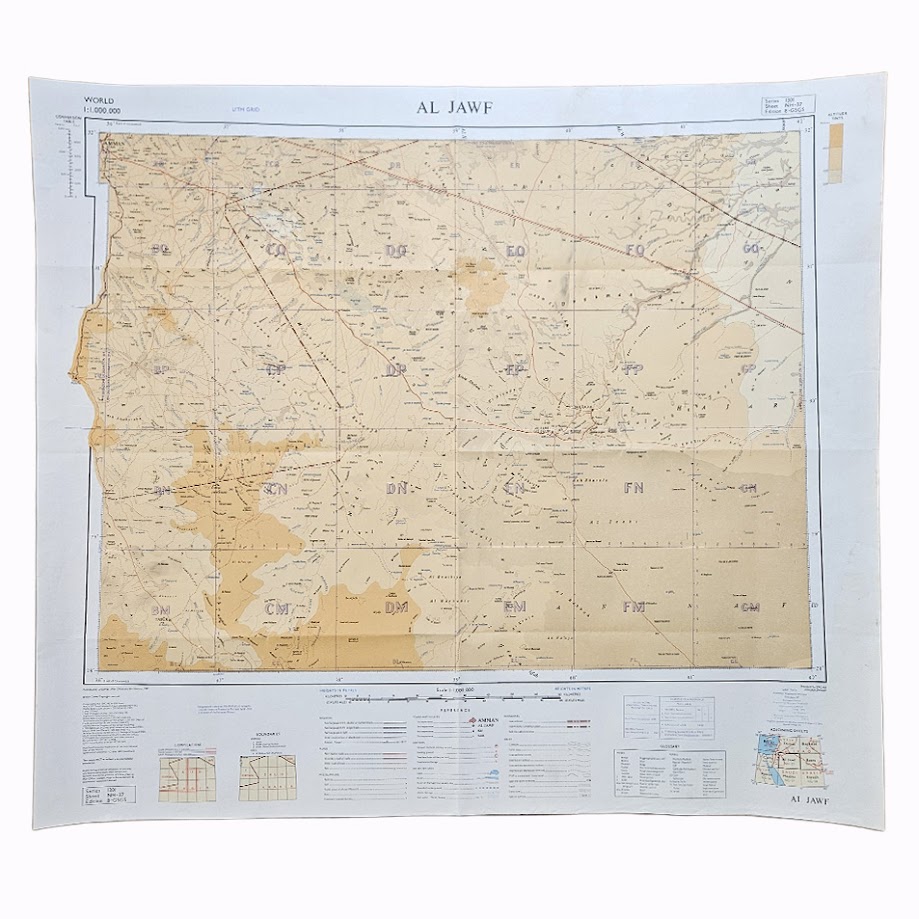 Al Jawf – Saudi Arabia, Jordan & Iraq – British Military Map – GSGS 4646, 1962 1 Al Jawf – Saudi Arabia, Jordan & Iraq – British Military Map – GSGS 4646, 1962