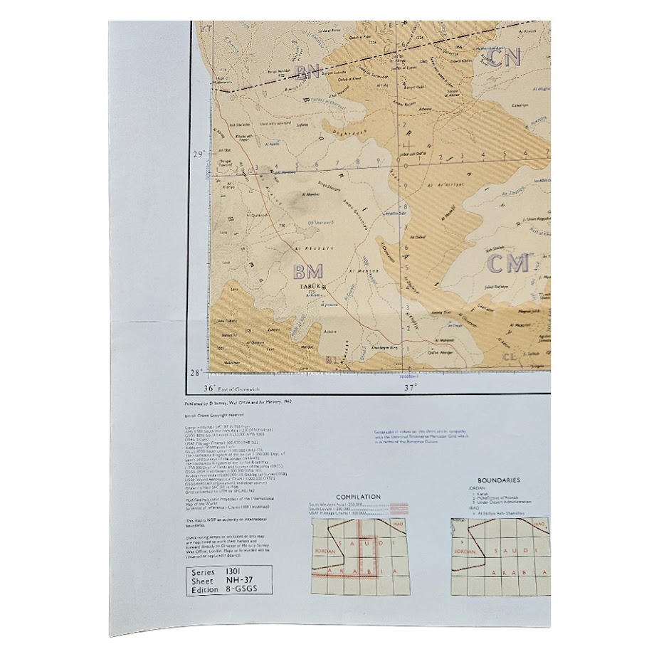 Al Jawf – Saudi Arabia, Jordan & Iraq – British Military Map – GSGS 4646, 1962 2 Al Jawf – Saudi Arabia, Jordan & Iraq – British Military Map – GSGS 4646, 1962