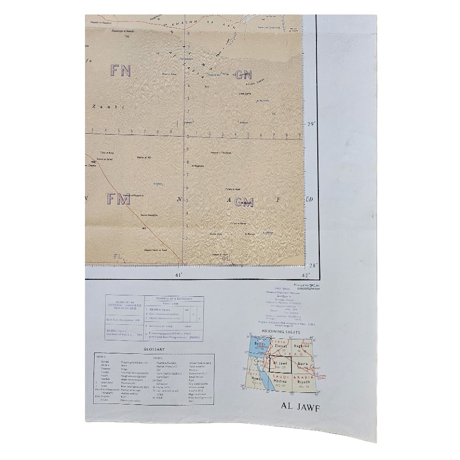 Al Jawf – Saudi Arabia, Jordan & Iraq – British Military Map – GSGS 4646, 1962 3 Al Jawf – Saudi Arabia, Jordan & Iraq – British Military Map – GSGS 4646, 1962
