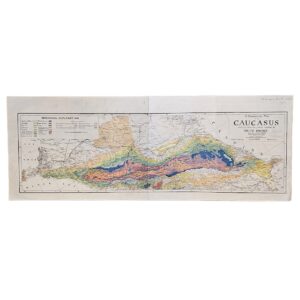 Felix Oswald – A Geological Map of the Caucasus – Author’s Presentation Copy – 1914