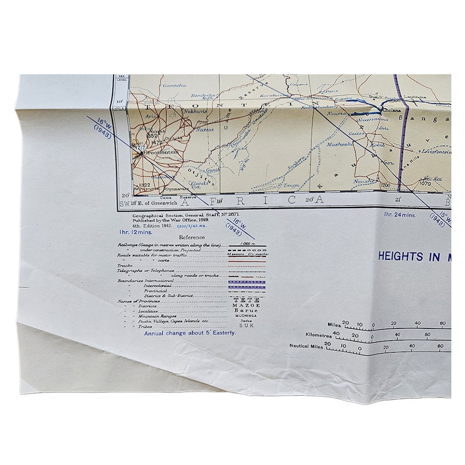 Rhodesia – British War Office Ground/Air Map, G.S.G.S. 2871, Fourth Edition, 1943 2 Rhodesia – British War Office Ground/Air Map, G.S.G.S. 2871, Fourth Edition, 1943