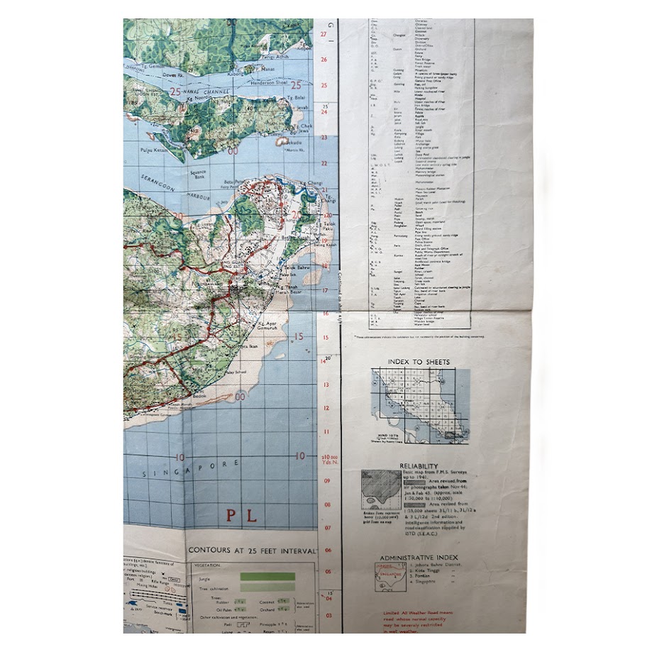 Singapore & Johore Bahru – HIND 1035, Sheet 3L/12, Fourth Edition, June 1945 15 Singapore & Johore Bahru – HIND 1035, Sheet 3L/12, Fourth Edition, June 1945