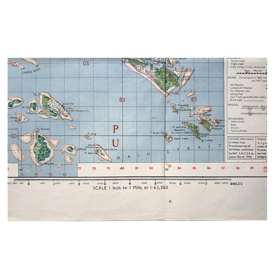 Singapore & Johore Bahru – HIND 1035, Sheet 3L/12, Fourth Edition, June 1945 3 Singapore & Johore Bahru – HIND 1035, Sheet 3L/12, Fourth Edition, June 1945