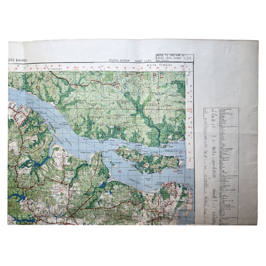 Singapore & Johore Bahru – HIND 1035, Sheet 3L/12, Fourth Edition, June 1945 6 Singapore & Johore Bahru – HIND 1035, Sheet 3L/12, Fourth Edition, June 1945