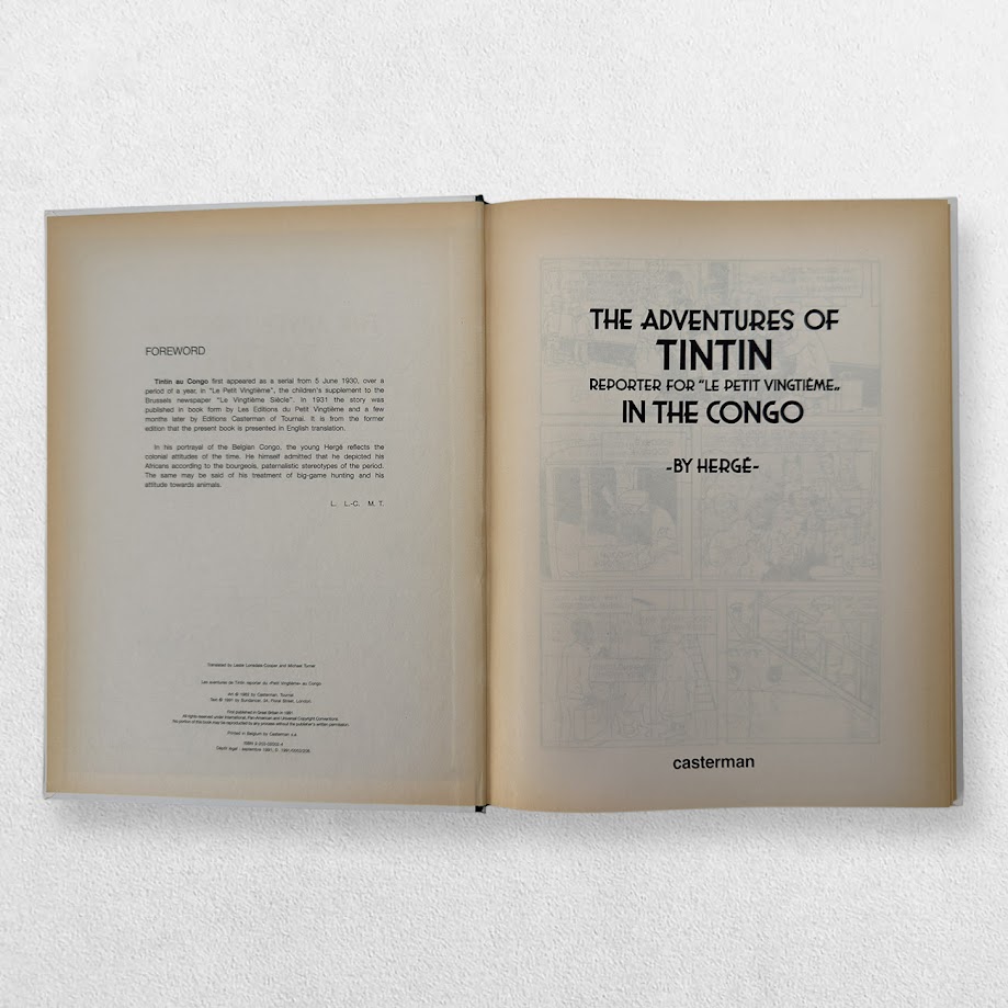 Hergé — Tintin in the Congo — First UK Edition, 1991 4 Hergé — Tintin in the Congo — First UK Edition, 1991