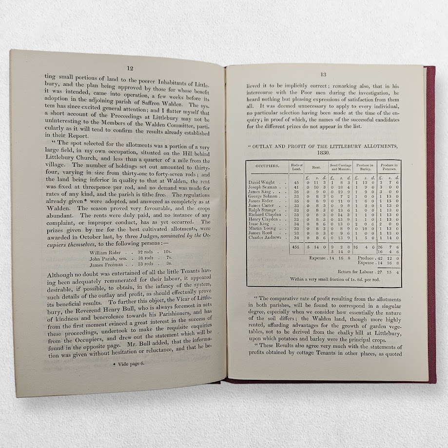 Braybrooke, Richard Griffin, 3rd Baron — Report of the Committee Appointed to Carry into Effect a Plan for Ameliorating the Condition of the Poor at Saffron Walden… — 1830 2 Braybrooke, Richard Griffin, 3rd Baron — Report of the Committee Appointed to Carry into Effect a Plan for Ameliorating the Condition of the Poor at Saffron Walden… — 1830