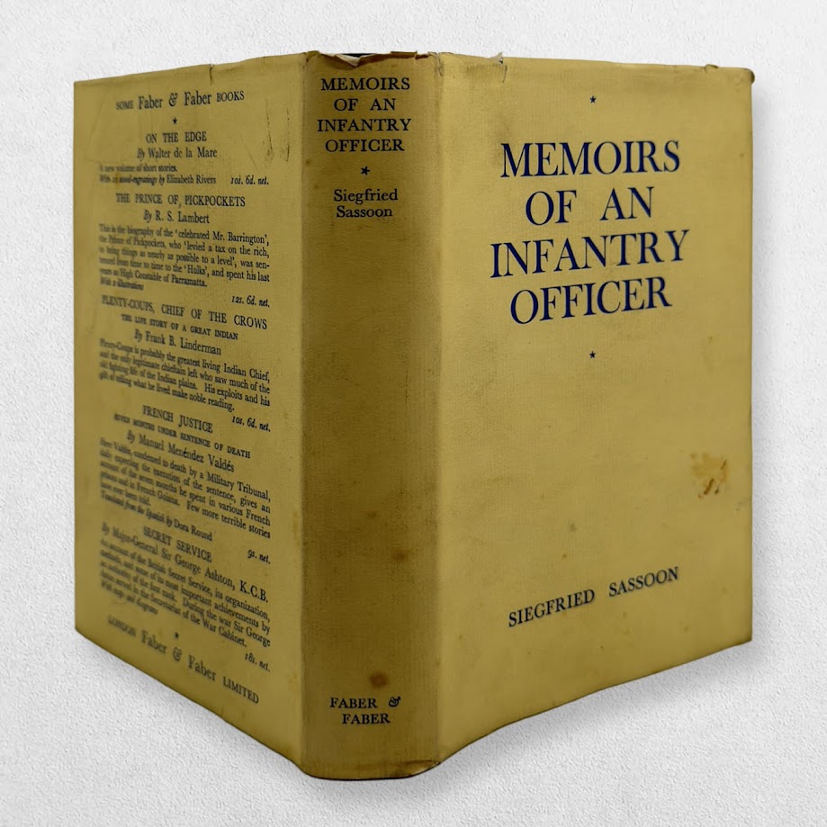 Memoirs of an Infantry Officer – Siegfried Sassoon – First Reprint, 1930 – Dustwrapper 2 Memoirs of an Infantry Officer – Siegfried Sassoon – First Reprint, 1930 – Dustwrapper