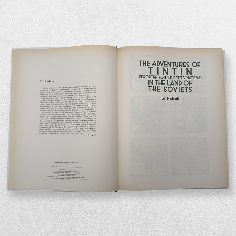 The Adventures Of Tintin - Tintin In The Land Of The Soviets - First UK Edition 4 The Adventures Of Tintin - Tintin In The Land Of The Soviets - First UK Edition